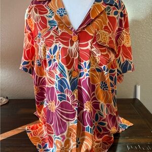 Floral Button-Up Women's Top